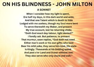 On His Blindness - Important MCQs STUDY ENGLISH LITERTATURE